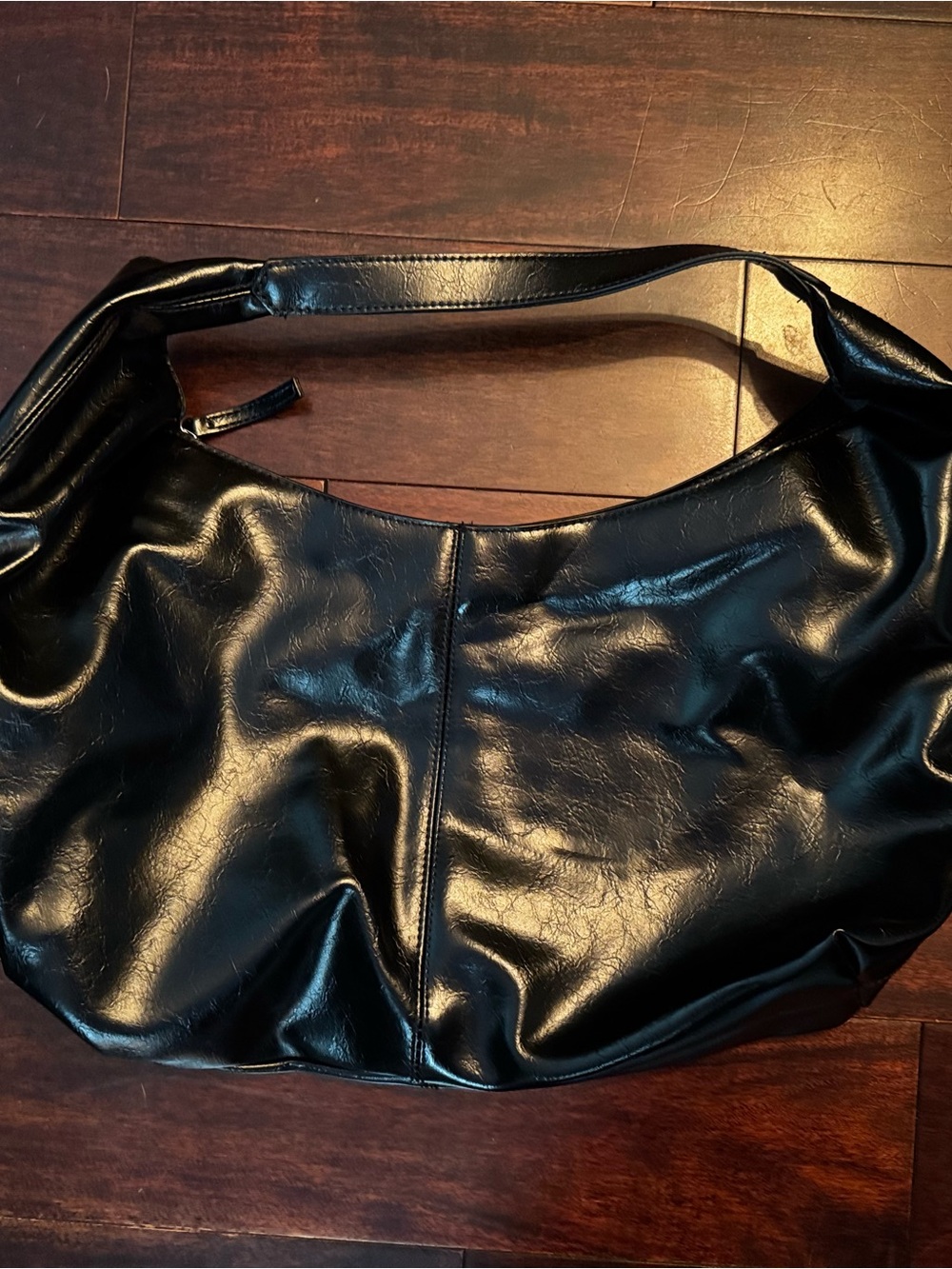 Zara Large Faux Leather Shoulder Bag
